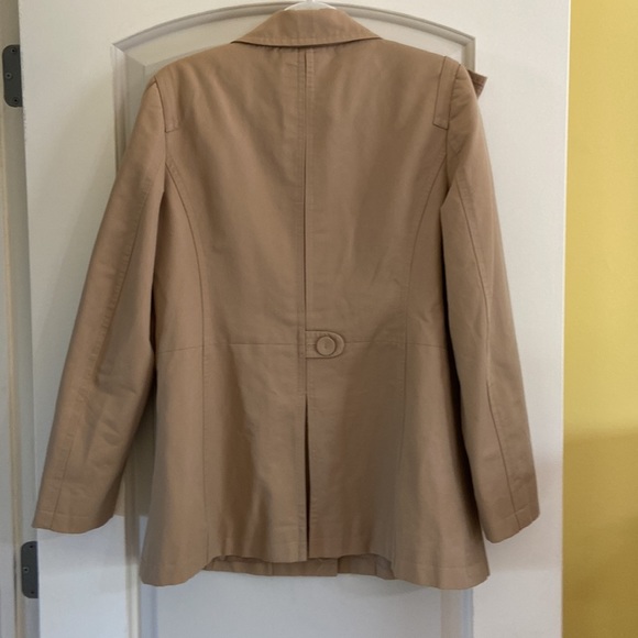 Ann Taylor Loft Women’s Trench Rain Coat Beige Size M Water resistant. Fall Coat - Picture 8 of 17